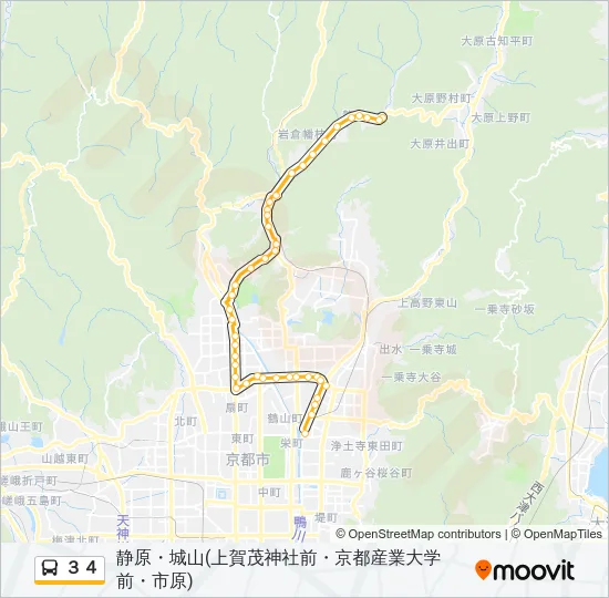 ３４ Bus Line Map