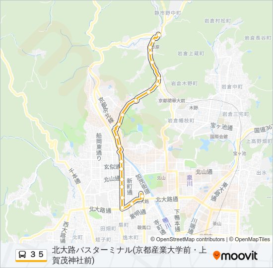 ３５ Bus Line Map