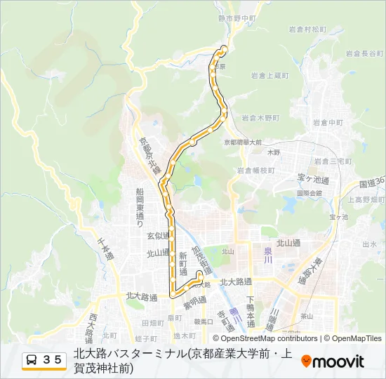 ３５ Bus Line Map