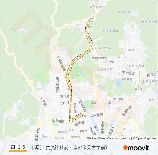 ３５ Bus Line Map