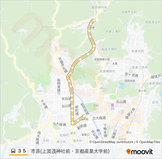 ３５ Bus Line Map