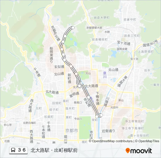 ３６ Bus Line Map