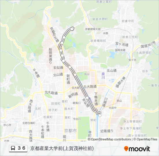 ３６ Bus Line Map