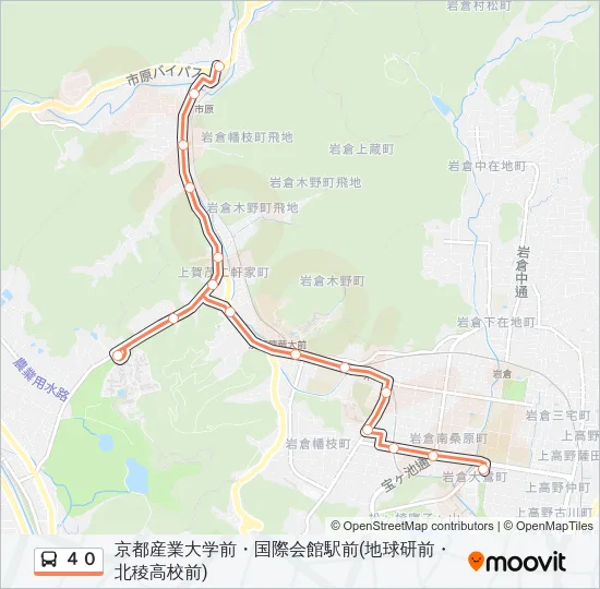 ４０ Bus Line Map