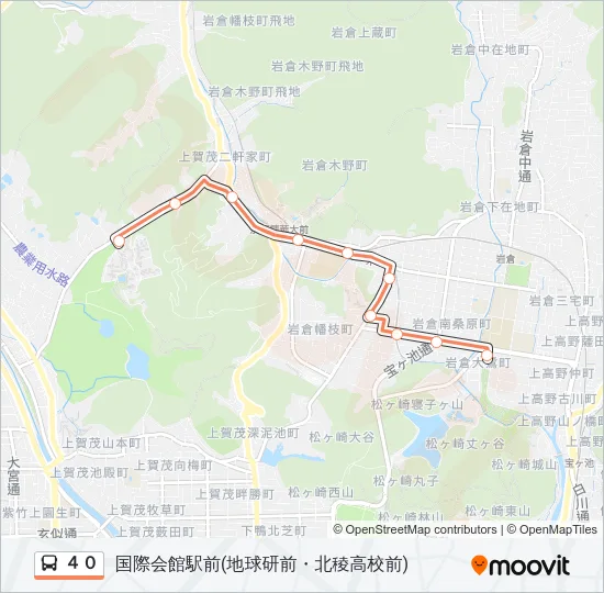４０ Bus Line Map