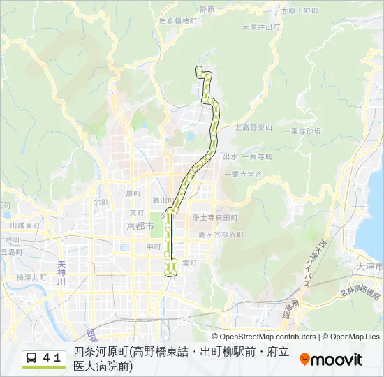 ４１ Bus Line Map