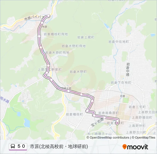 ５０ Bus Line Map