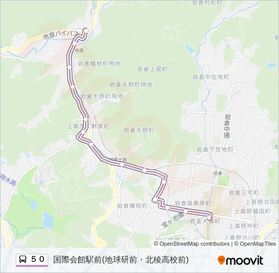 ５０ Bus Line Map
