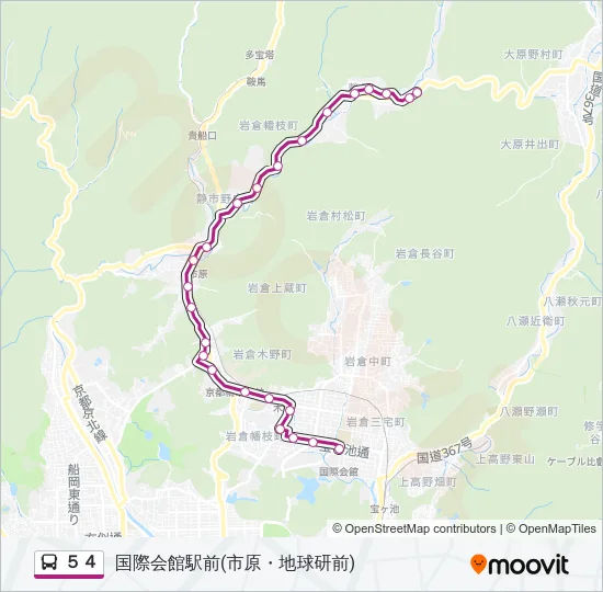 ５４ Bus Line Map