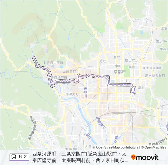 ６２ Bus Line Map