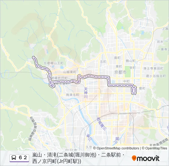 ６２ Bus Line Map