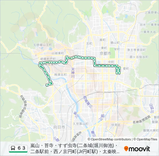 ６３ Bus Line Map