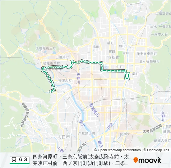 ６３ Bus Line Map