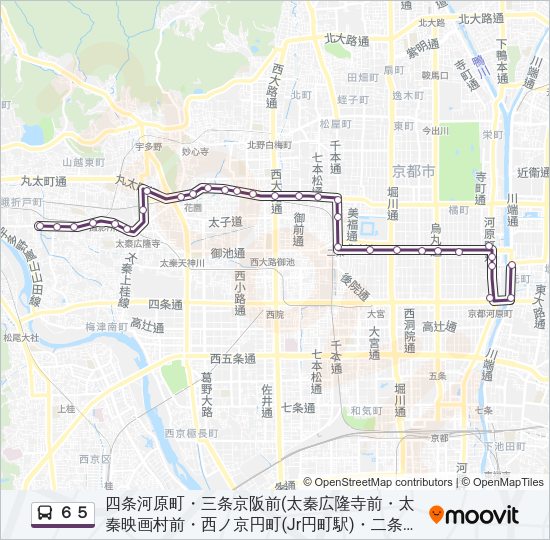 ６５ Bus Line Map