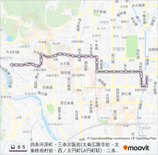 ６５ Bus Line Map