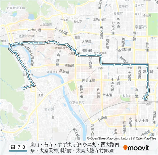 ７３ Bus Line Map