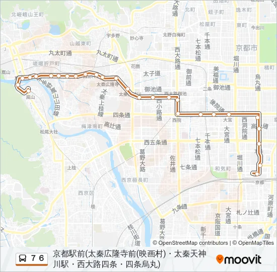 ７６ Bus Line Map
