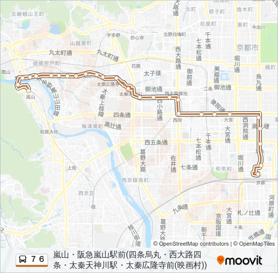 ７６ Bus Line Map