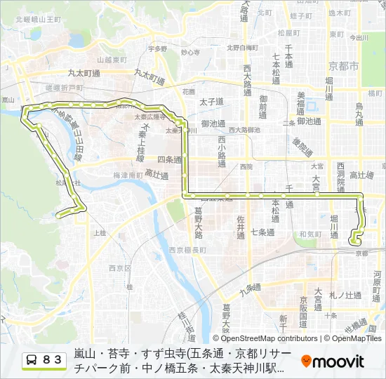 ８３ Bus Line Map