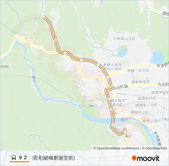９２ Bus Line Map