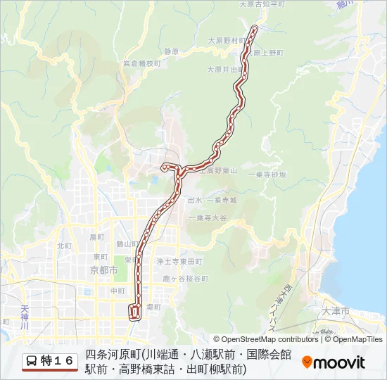 特１６ Bus Line Map