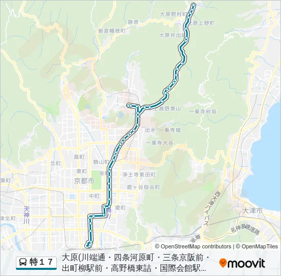 特１７ Bus Line Map