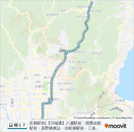 特１７ Bus Line Map