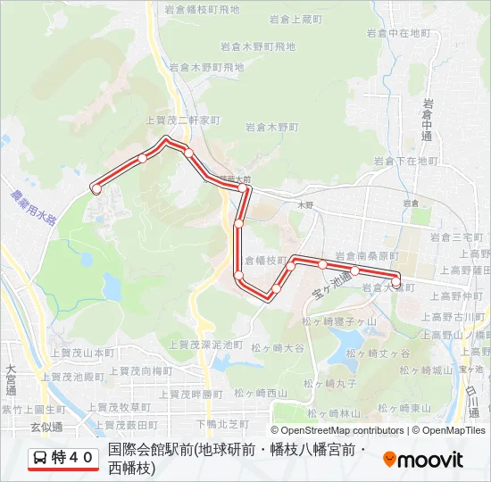 特４０ Bus Line Map