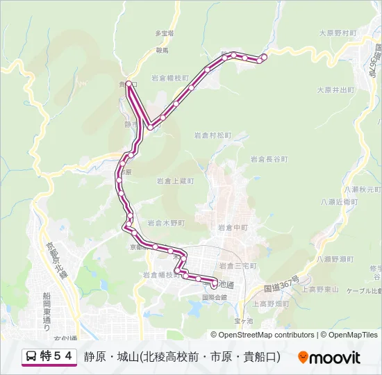 特５４ Bus Line Map