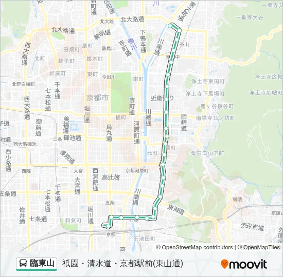 臨東山 バスの路線図