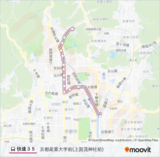 快速３５ Bus Line Map