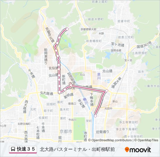 快速３５ Bus Line Map