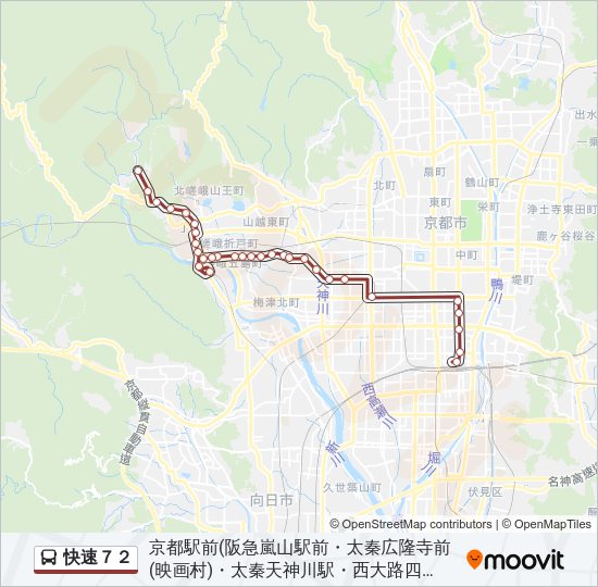快速７２ Bus Line Map
