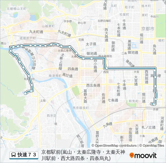 快速７３ Bus Line Map