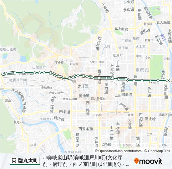 臨丸太町 Bus Line Map