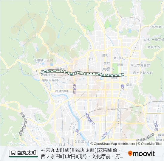 臨丸太町 Bus Line Map