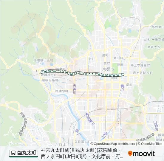 臨丸太町 Bus Line Map