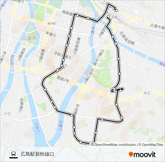 302 バスの路線図
