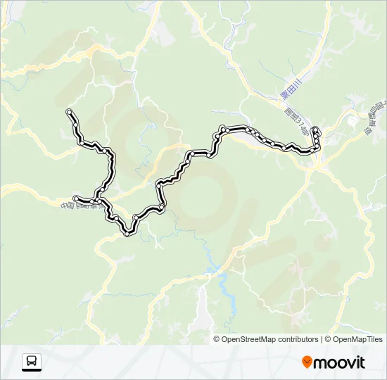 始終線 バスの路線図