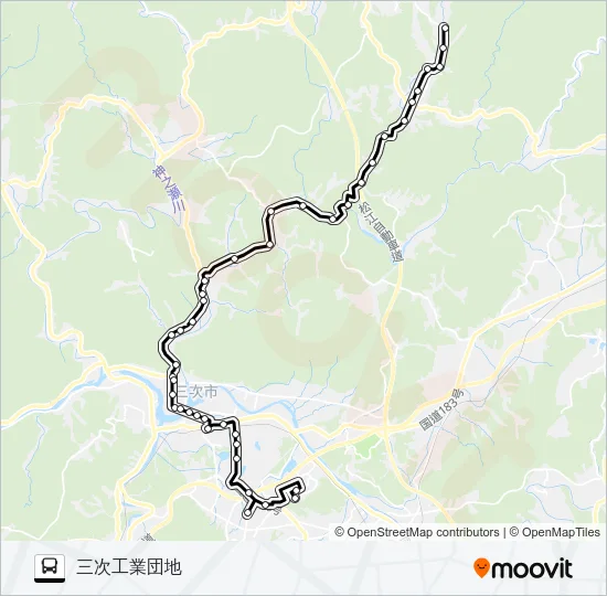 湯木線 バスの路線図