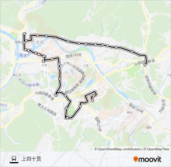 畠敷線 Bus Line Map