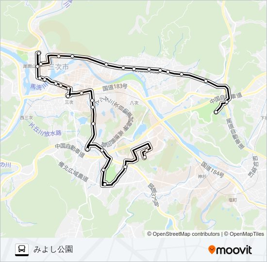 畠敷線 Bus Line Map