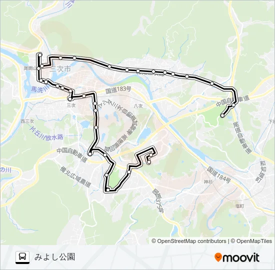 畠敷線 Bus Line Map