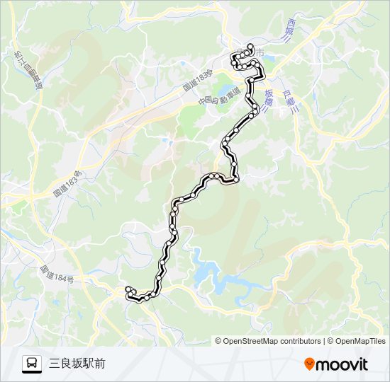 三良坂線 Bus Line Map