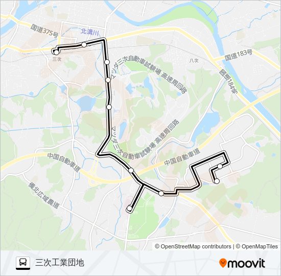 三次市内線 Bus Line Map
