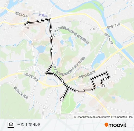 三次市内線 Bus Line Map