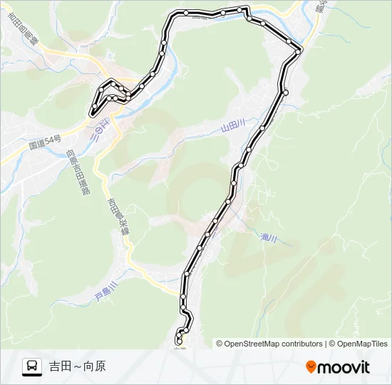 高田南部線 Bus Line Map