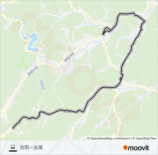高田南部線 バスの路線図