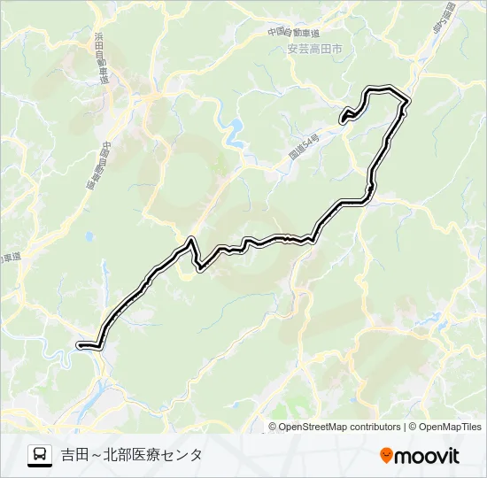 高田南部線 バスの路線図