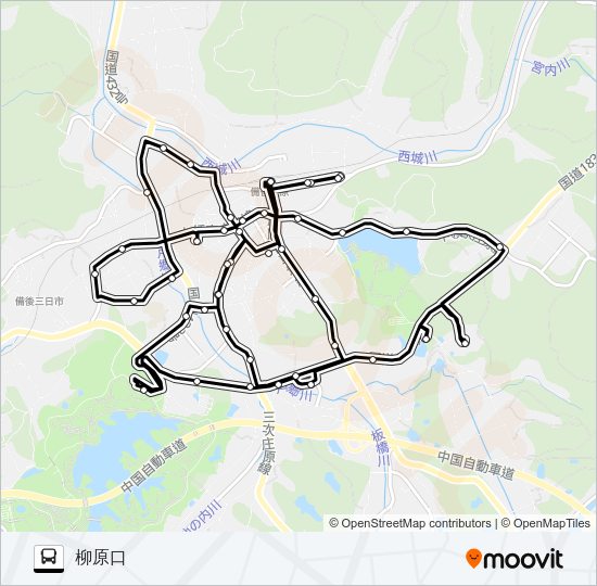 ひまわりバス Bus Line Map